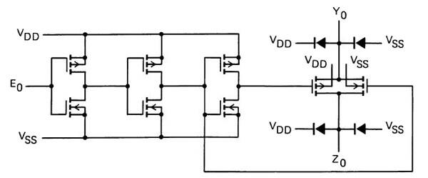 Isolated Enables gate the P and N MOSFETs